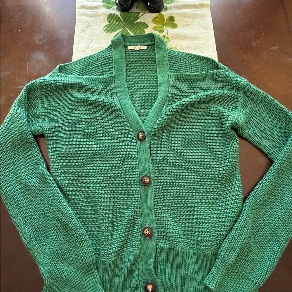 Maurices Emerald Button-Up Cardigan